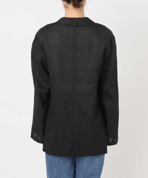 【美品】Spick&span 黒のLサイズジャケット Spick＆Span ジャケット テーラードジャケット ラミーミックス