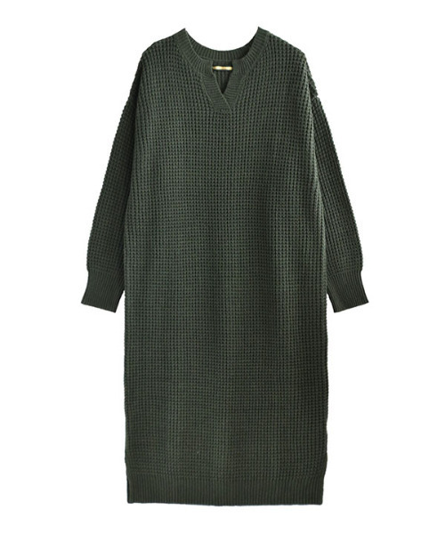 「e-zakkamania stores」 ニットワンピース M グリーン系その他 レディース_画像9