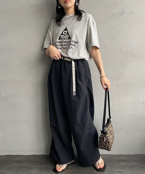 ドゥーズィエム購入 アメリカーナ AME AME ビッグシルエット Tシャツ AMERICANA（アメリカーナ） tシャツ ame ロゴプリント クルーネックT