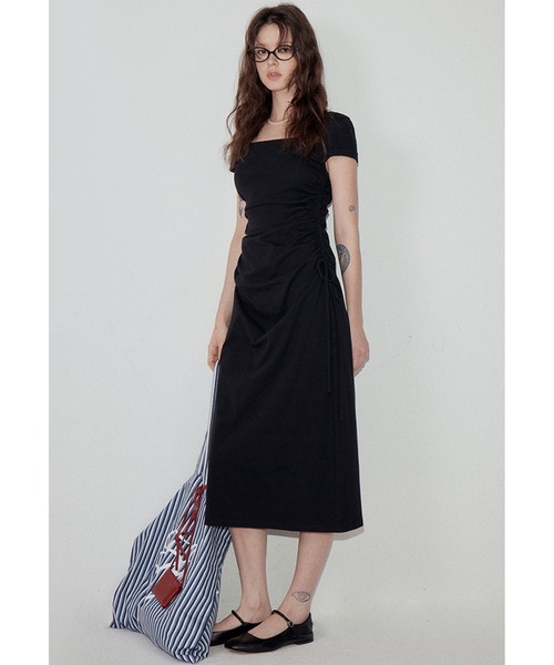 【CHICLINE】★ ルアーズスクエアネック ワンピース (DRESS) ★ org.jpg