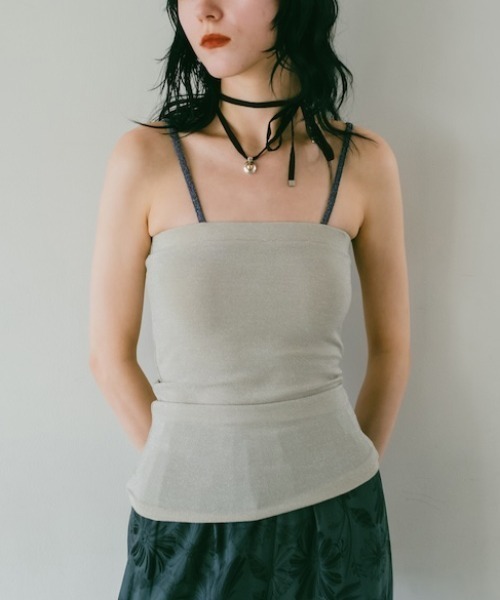 tシャツ Bi-color Bare Camisole/バイカラーブラキャミソール レディース sahara tシャツ Bi-color Bare Camisole/バイカラーブラ