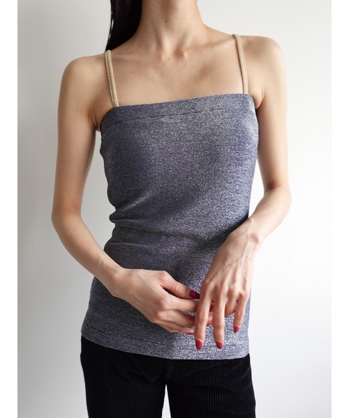 tシャツ Bi-color Bare Camisole/バイカラーブラキャミソール レディース sahara tシャツ Bi-color Bare Camisole/バイカラーブラ