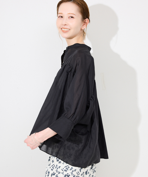SLOBE IENA ブラウス シャツ ギャザードルマンブラウス