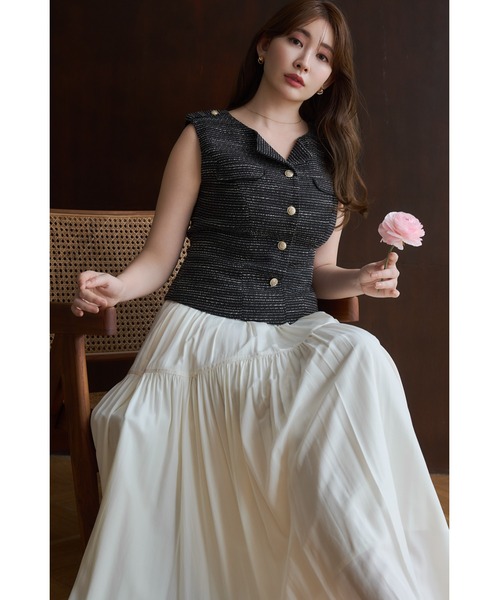 Her lip to ワンピース Emma Tweed Docking Dress : ZOZOTOWN