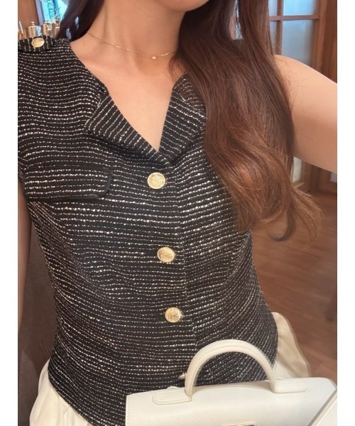 Her lip to ワンピース Emma Tweed Docking Dress : ZOZOTOWN Yahoo!店