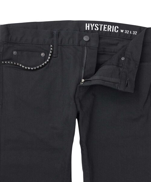 HYSTERIC GLAMOUR 黒デニム スリムフィット　34インチ HYSTERIC GLAMOUR ジーンズ ブラックデニムスリムパンツ メンズ