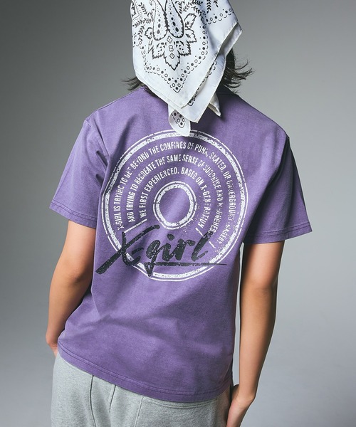 tシャツ PIGMENT DYED CIRCLE TEXT LOGO S/S TEE レディース メンズ