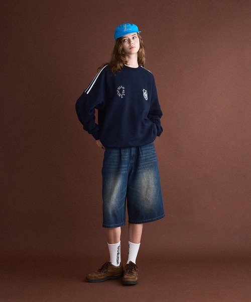 「WISH FOR EVER」 スウェットカットソー SMALL ブラウン メンズ