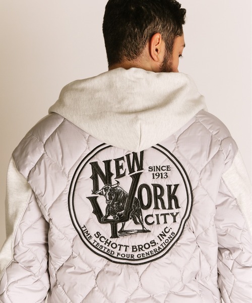 Schott N.Y.C（ショット） パーカー Schott/ショット/QUILTED COMBI