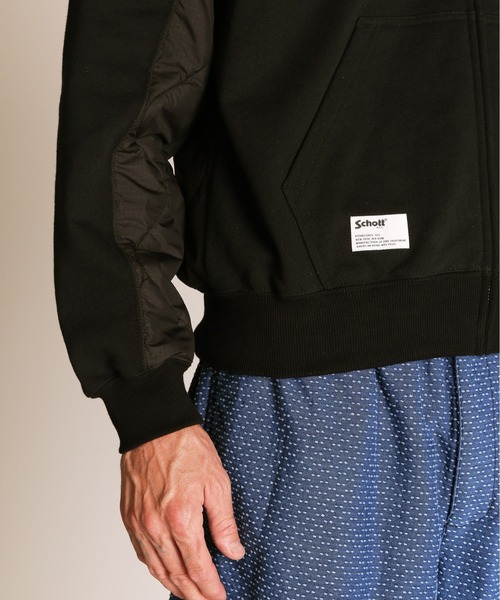 Schott N.Y.C（ショット） パーカー Schott/ショット/QUILTED COMBI