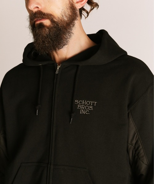 Schott N.Y.C（ショット） パーカー Schott/ショット/QUILTED COMBI