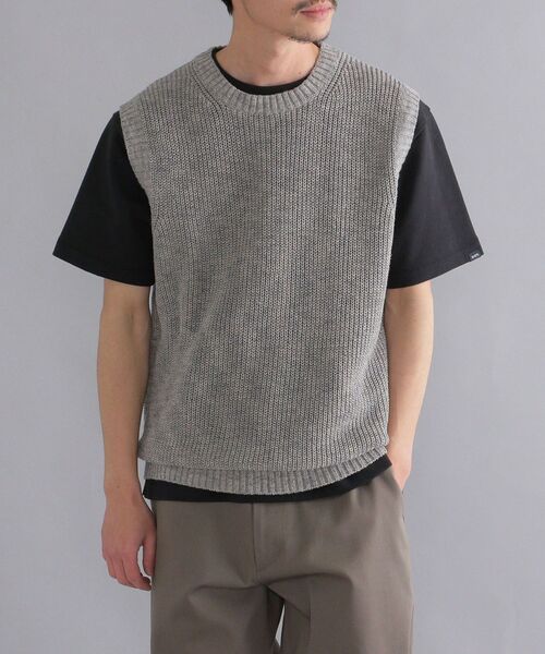 「SHIPS」 ノースリーブトップス MEDIUM ネイビー メンズ