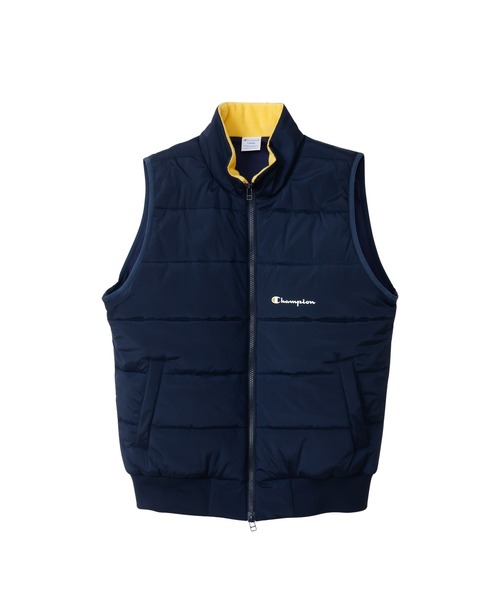 【新品】Champion メンズゴルフベスト 中綿ジップベストM ネイビー 秋冬 ベスト ジレ 「Champion/チャンピオン」メンズ GOLF ジップベスト
