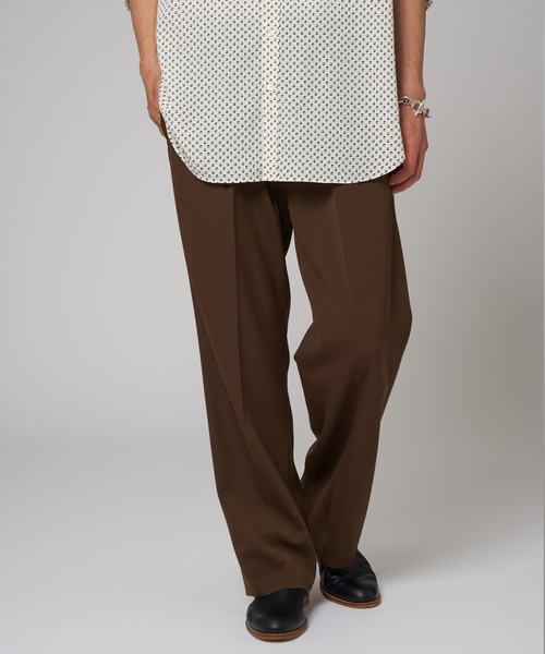 【極美品】EDIFICE　サマーウール　アンクルスラックス　L　ネイビー walenode for EDIFICE 別注 Vareuse Knit Miura SP（ニット
