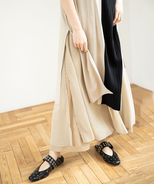 OSMOSIS（オズモーシス） パンツ シフォンレイヤードパンツ レディース