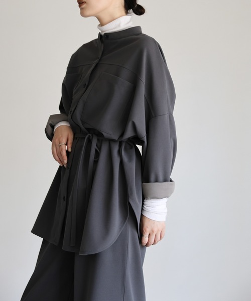 セットアップ 「Et」Cut-out Georgette Blouse Pants Set レディース