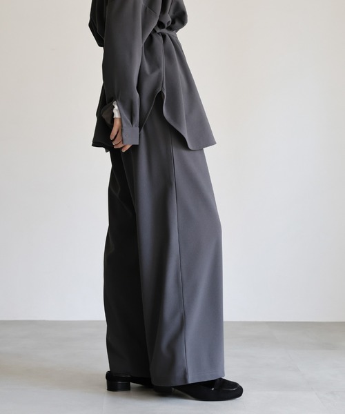 セットアップ 「Et」Cut-out Georgette Blouse Pants Set レディース