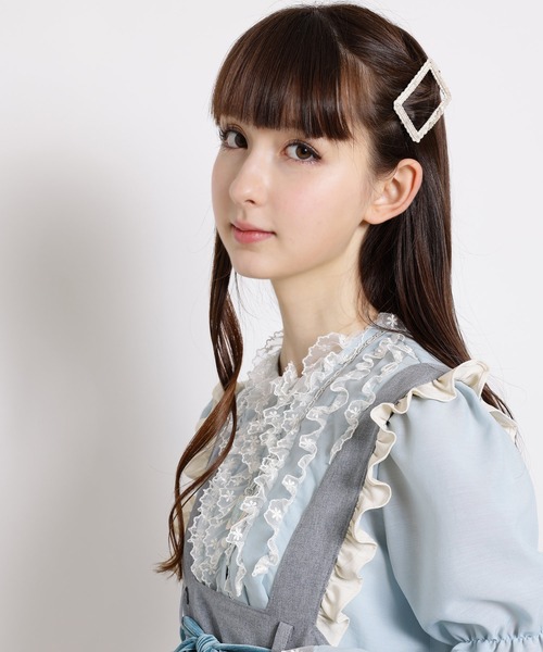 『みるくページ』ヘアクリップ♡ホワイト&ピンクまとめ買い MILK（ミルク） ヘアクリップ フレーム ヘアーデコ : ZOZOTOWN Yahoo