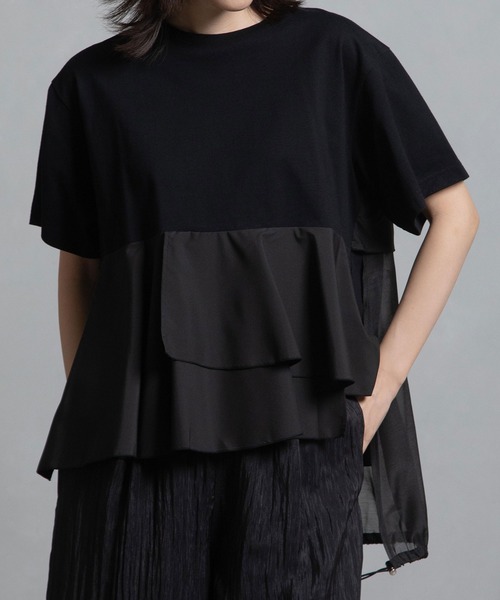 「MARECHAL TERRE」 半袖カットソー MEDIUM オフホワイト レディース