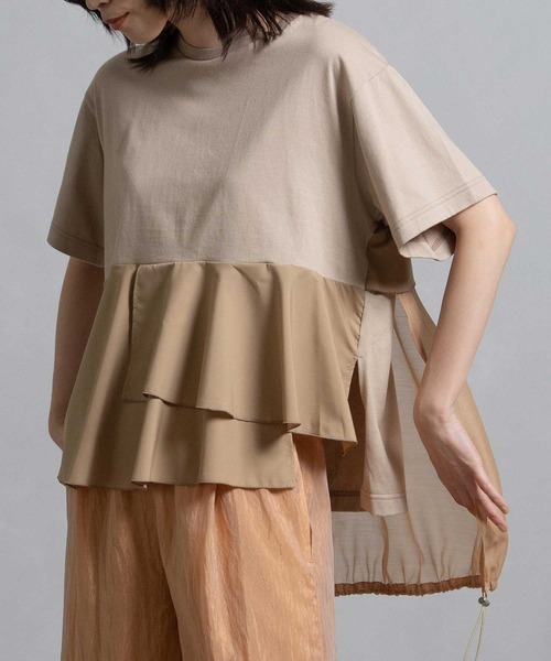 「MARECHAL TERRE」 半袖カットソー MEDIUM オフホワイト レディース