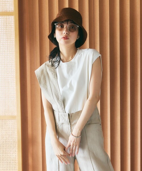 「FREAK'S STORE」 サングラス ONE SIZE ベージュ レディース