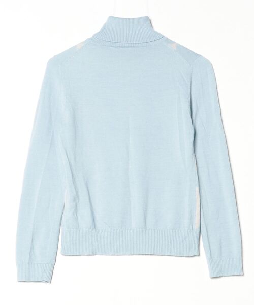 「BIANCA」 タートルネックニット 38 ブルー レディース_画像2