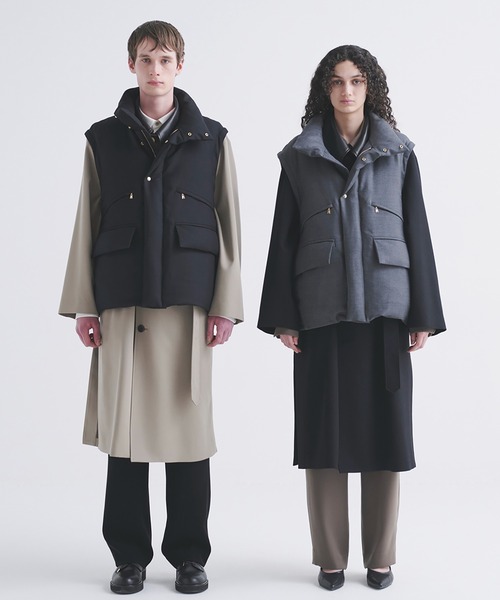 ダウンジャケット ダウン High Count Twill Removable Sleeves Down Jacket メンズ レディースの画像