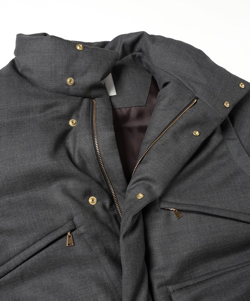 ダウンジャケット ダウン High Count Twill Removable Sleeves Down Jacket メンズ レディースの画像