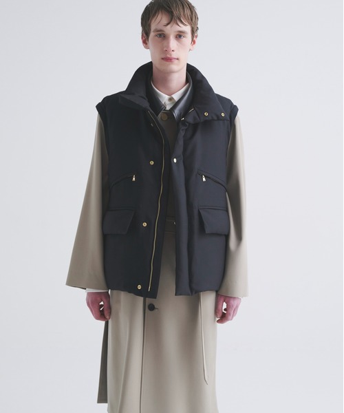 ダウンジャケット ダウン High Count Twill Removable Sleeves Down Jacket メンズ レディースの画像
