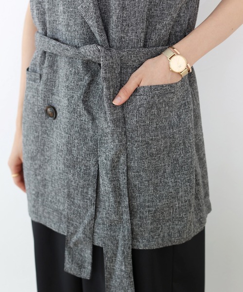 新品タグ付き　stola. グレー ツイード ベスト 楽天市場】【5%OFFクーポン利用で14,231円】ハリスツイード ベスト