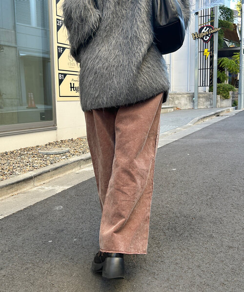 Kastane 「Kastane」 加工デニムパンツ 0 ブラック レディース