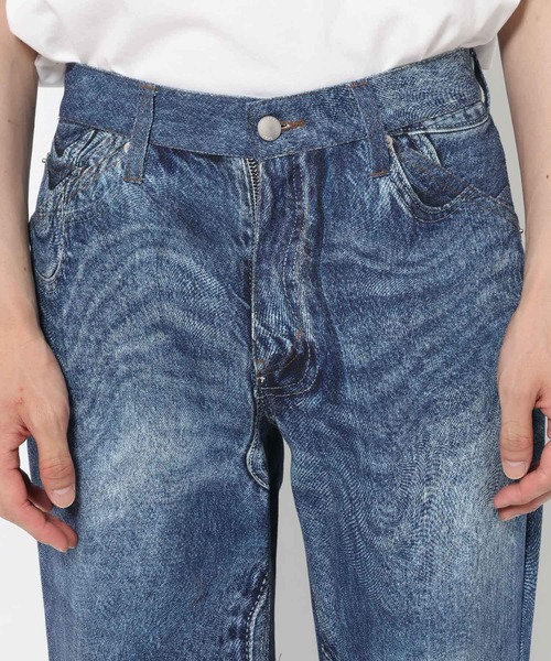 【完売品】　ハレ　HARE デニム　パンツ HARE（ハレ） ジーンズ ズラシプリントデニムパンツ(HARE) メンズ