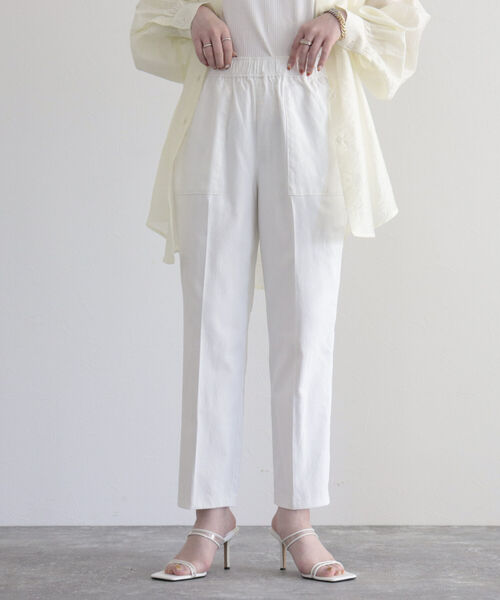 「fredy emue」 スラックス 34 オフホワイト レディース_画像3