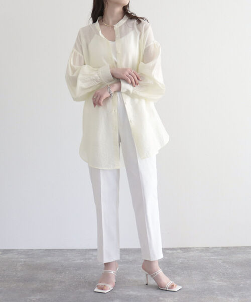 「fredy emue」 スラックス 34 オフホワイト レディース_画像6