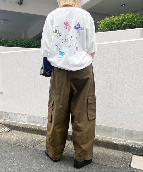 「DOUBLE NAME」 半袖Tシャツ FREE オフホワイト レディース_画像2