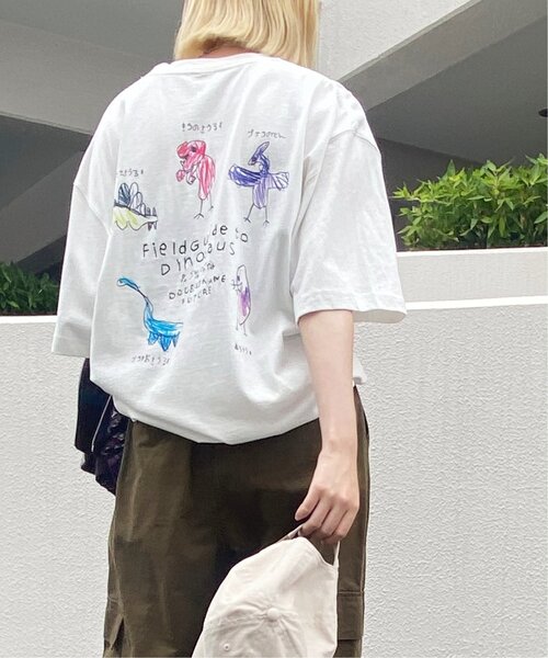 「DOUBLE NAME」 半袖Tシャツ FREE オフホワイト レディース_画像3