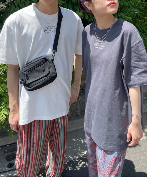 「DOUBLE NAME」 半袖Tシャツ FREE オフホワイト レディース_画像4