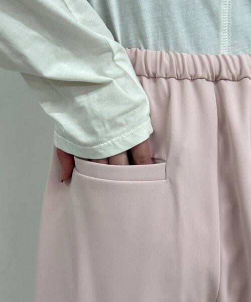 ワイドパンツ パンツ イージーワイドパンツ レディースの画像