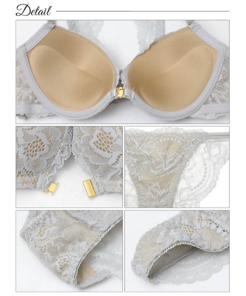 ブラジャー ショーツセット 「3点セット」ヌーディ バックカットレース