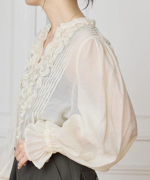 <超美品>IENA La Boucle チュールフリルBL IENA LA BOUCLE - 【新品未使用】IENA LA BOUCLE チュールフリル