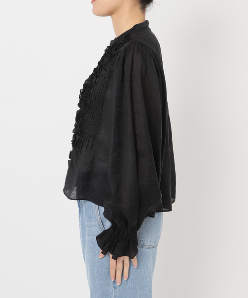 <超美品>IENA La Boucle チュールフリルBL 超美品>IENA La Boucle チュールフリルBL IENA LA BOUCLE フリル