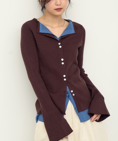 nagonstans Novelle Fine Wide Rib カーディガン nagonstans Novelle Fine Wide Rib カーディガン Novelle Fine Wide