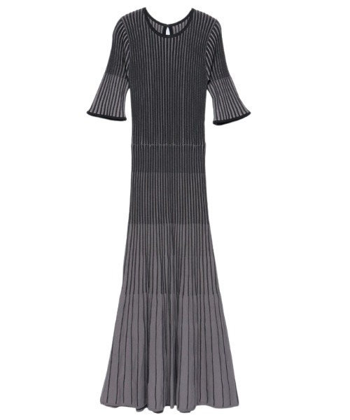 anuans（アニュアンス） 半袖ワンピース FREE サックスブルー