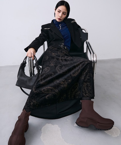 MONOe ジャケット テーラードジャケット ZIPショルダーショート丈