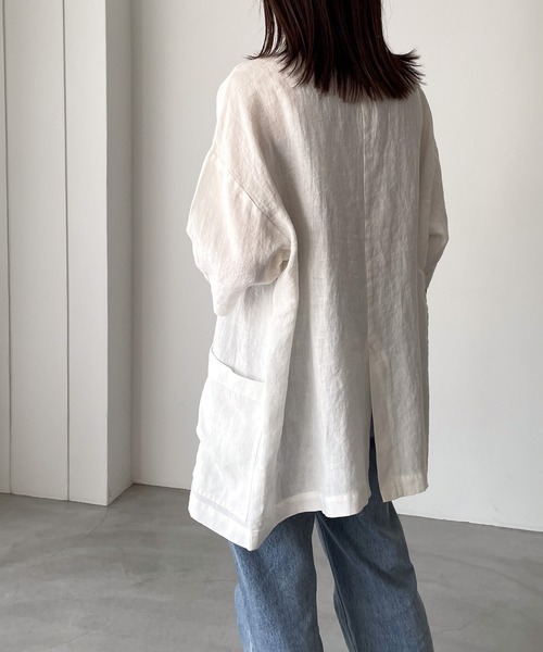 「CANAL JEAN」 「red chop works」テーラードジャケット ONE SIZE ネイビー レディースの画像