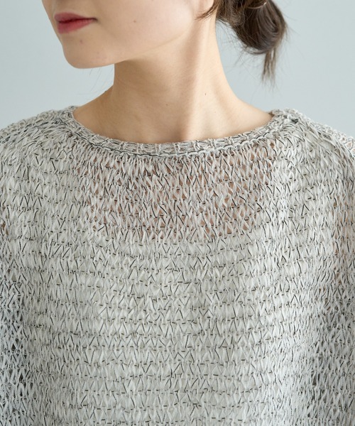 「PUAL CE CIN」 半袖ニット FREE アイボリー レディース_画像7