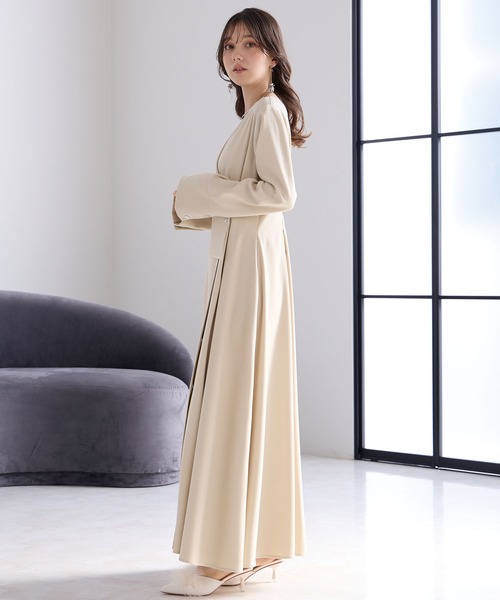 Elishe ワンピース アシメボタンフレアワンピース : ZOZOTOWN Yahoo!店