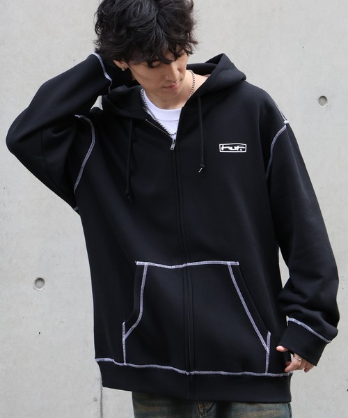 HUF 裏起毛スウェットパーカー HUF（ハフ） パーカー 「HUF/ハフ」STRETCH F/Z HOODIE/裏起毛