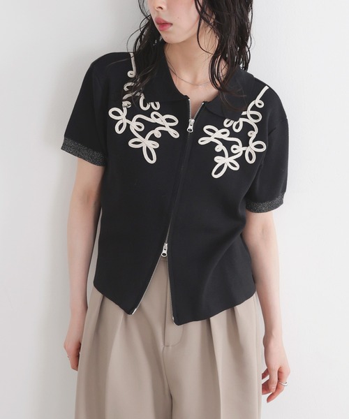 「LIAN」 ニットカーディガン FREE アイボリー レディース_画像6