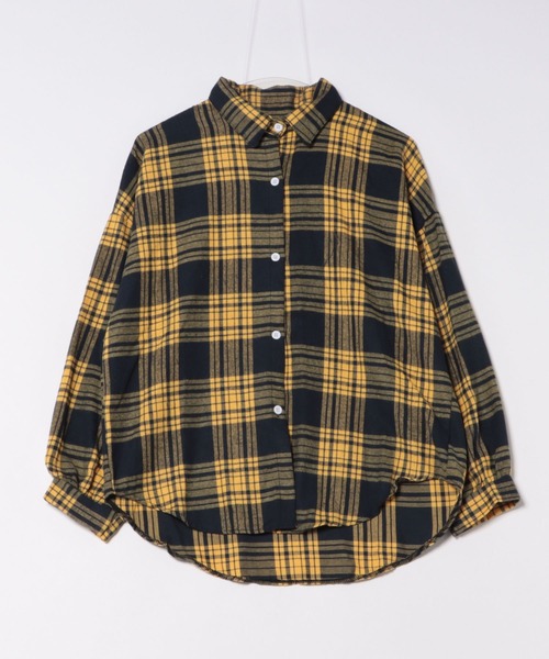 ブラウス シャツ ネルシャツ/ヴィンテージライクデザイン長袖シャツ